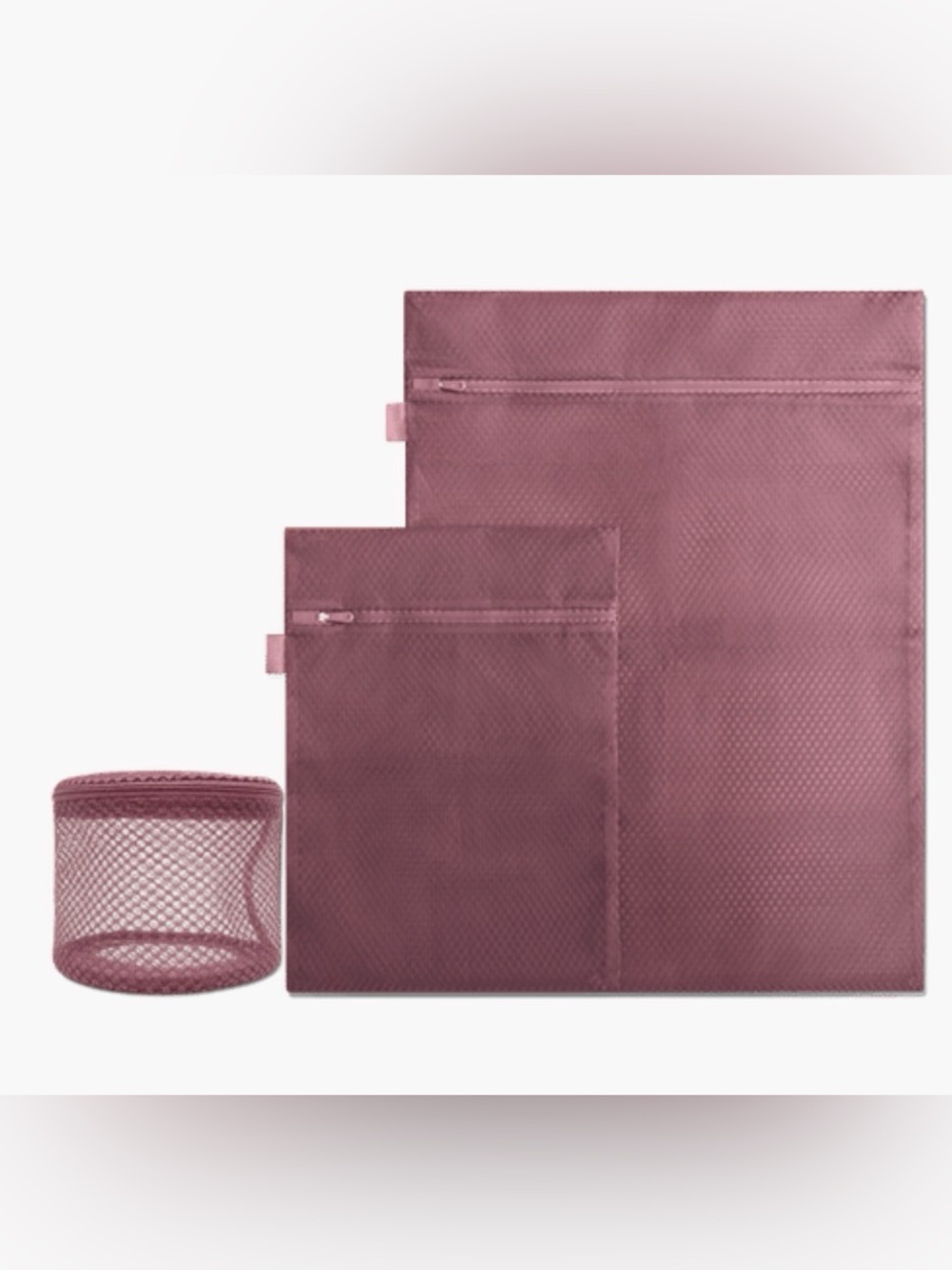 Blissy 3-Piece Mauve Garment & Accessory Storage Set/Wash Bags